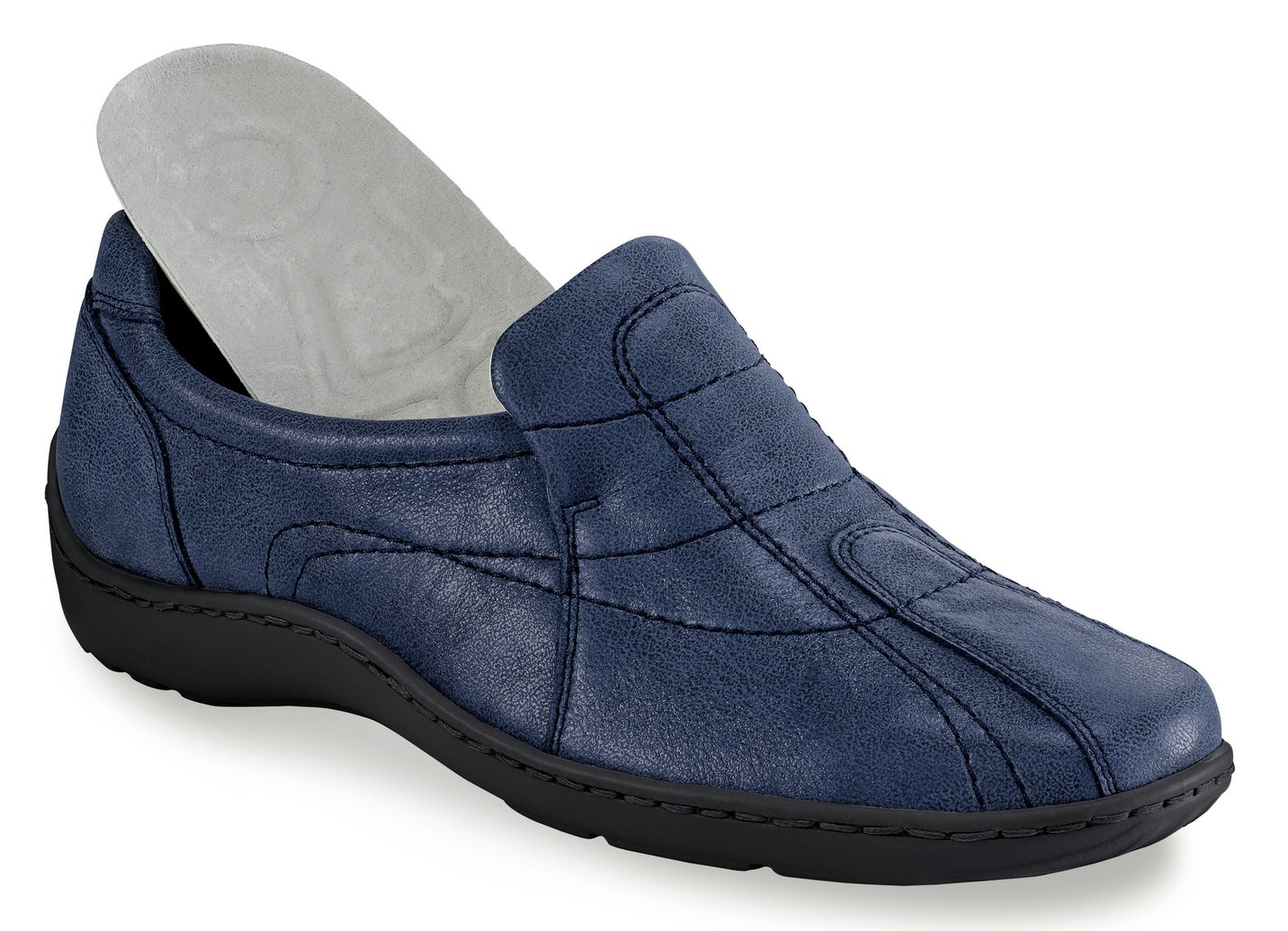 Waldläufer Slipper mit edlem Metallic-Schimmer