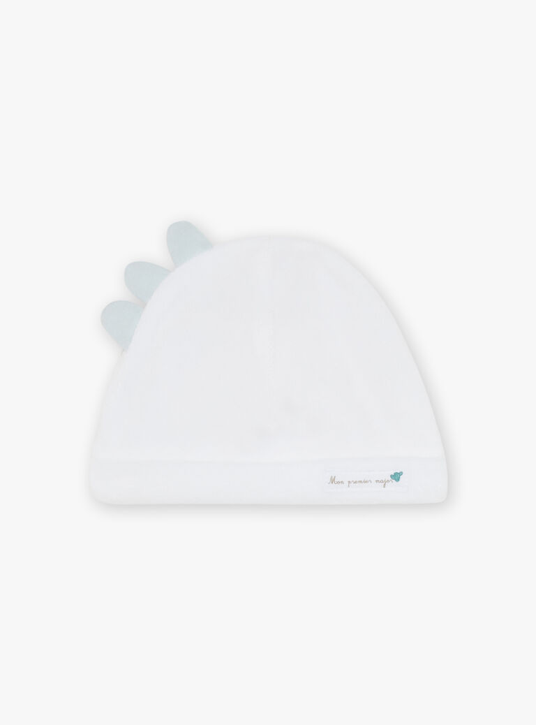 Pyjama et bonnet en velours écru