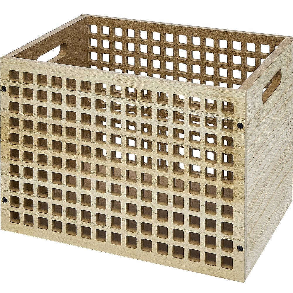 Caisse de rangement en bois 35x24xH25cm