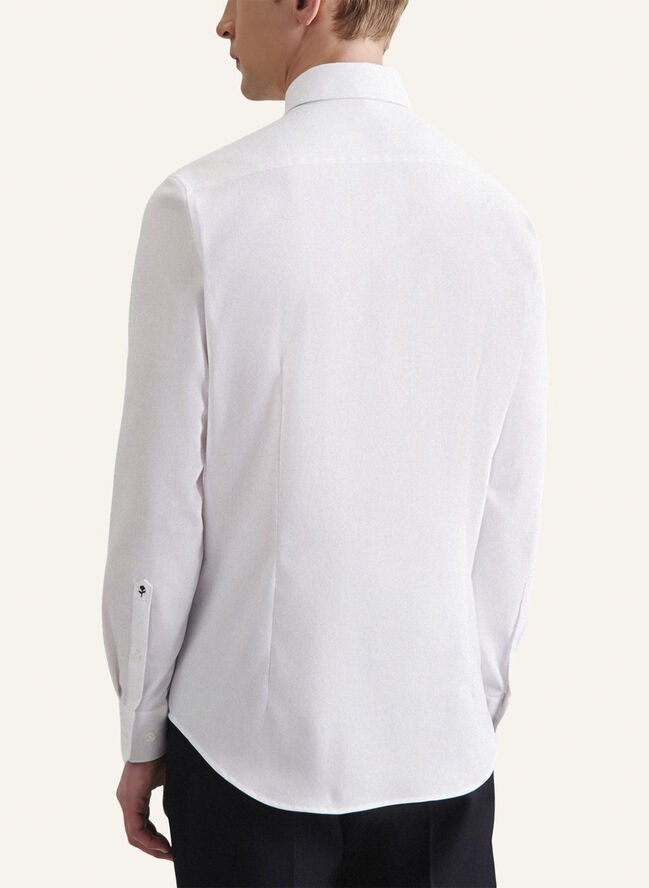 Seidensticker Performance shirt Slim Long sleeve Kent-Collar Uni White