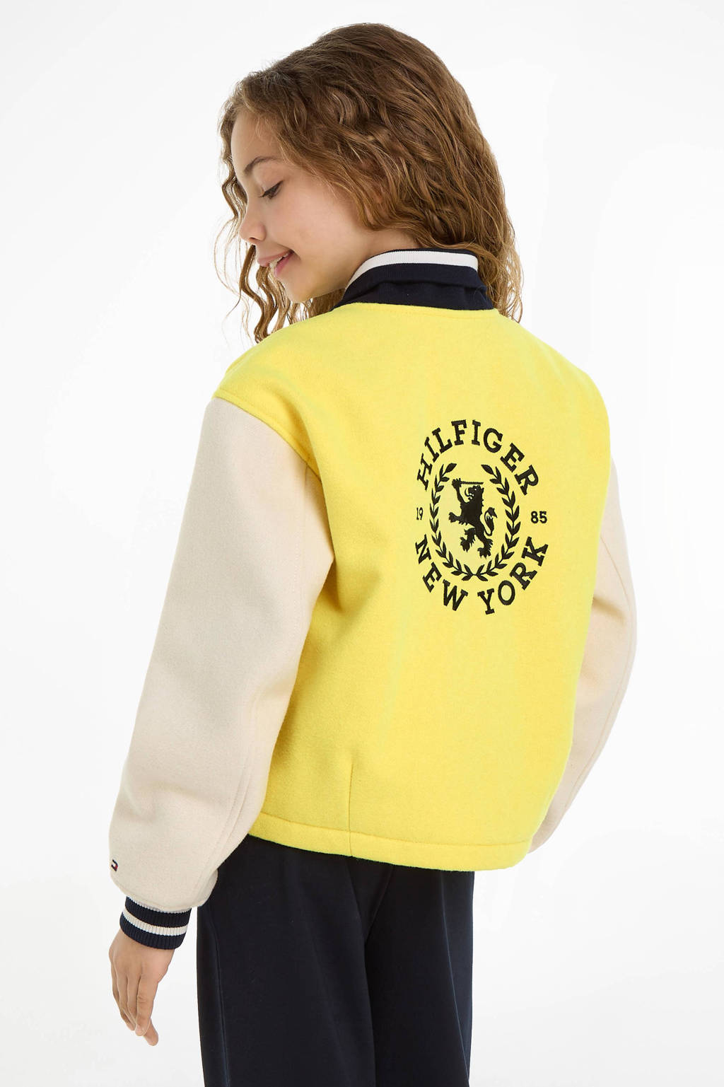 Tommy Hilfiger bomberjack zomer VARSITY geel/ecru