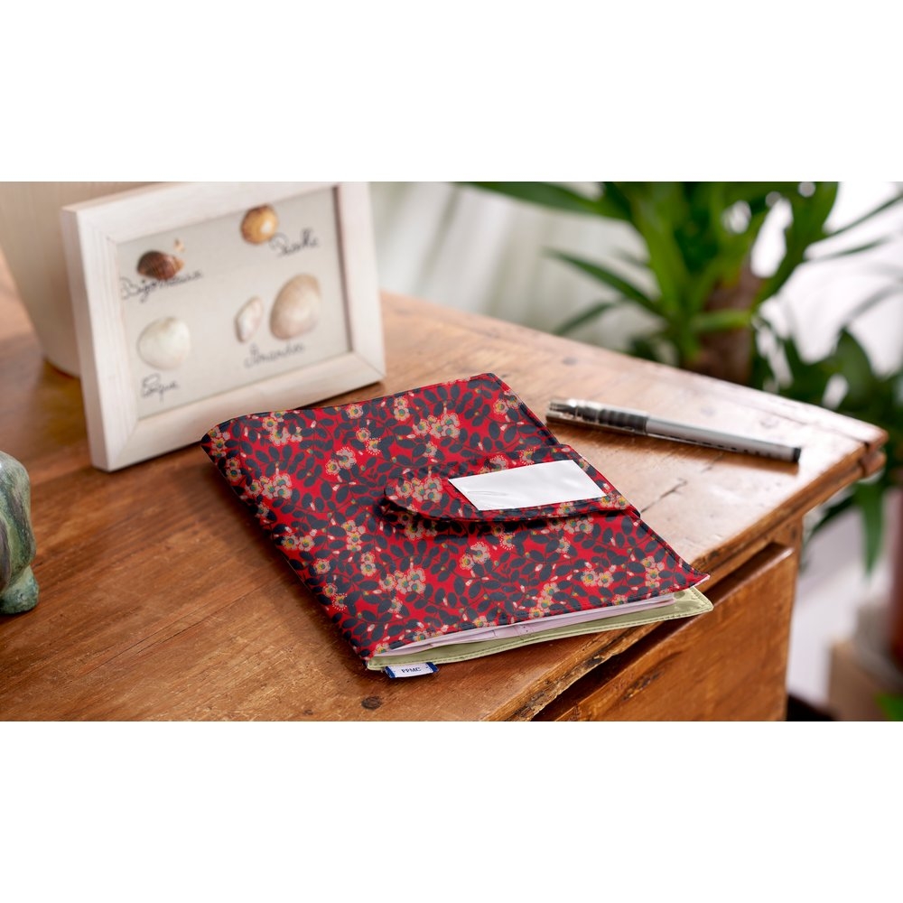 Protège Carnet De Santé Feuillage Vermillon