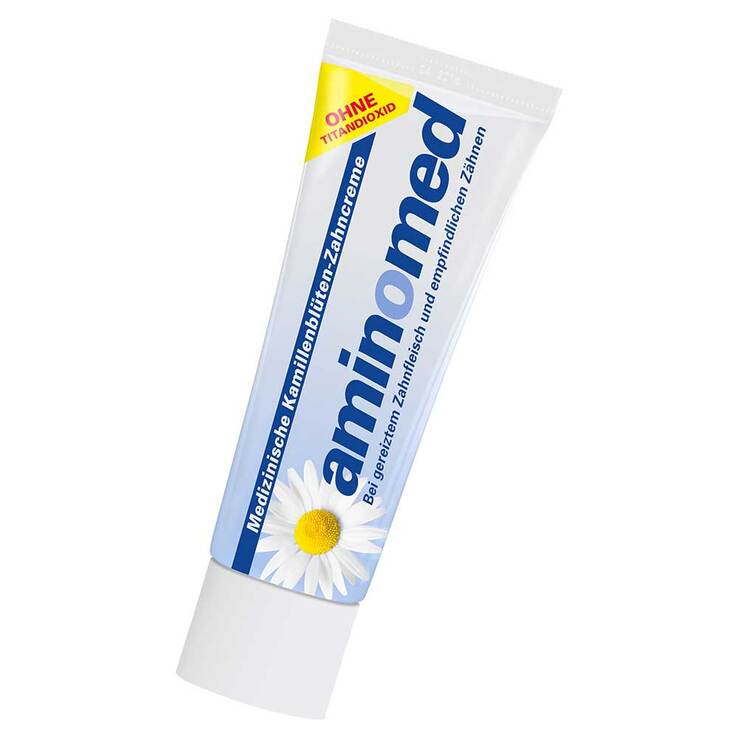 Aminomed Kamillenblüten Zahncreme ohne Titandioxid, 15 ml