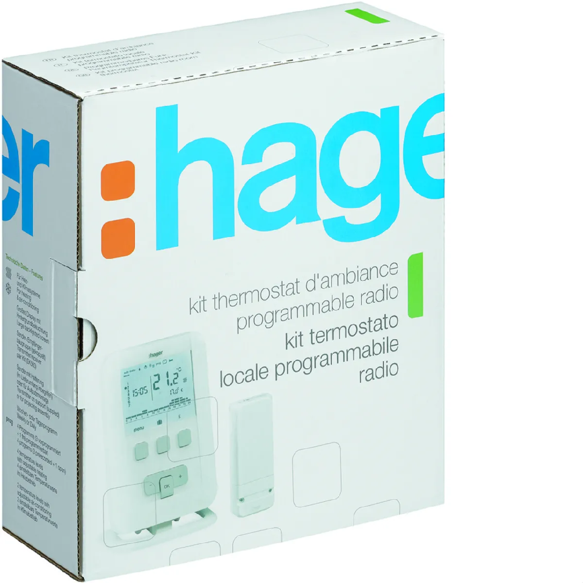 Hager EK560 Kit thermostat programmable radio