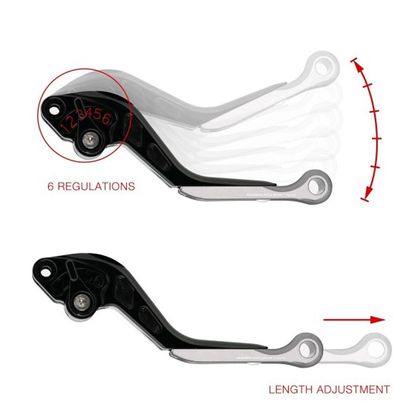 Leviers de frein et d'embrayage Barracuda - Noir