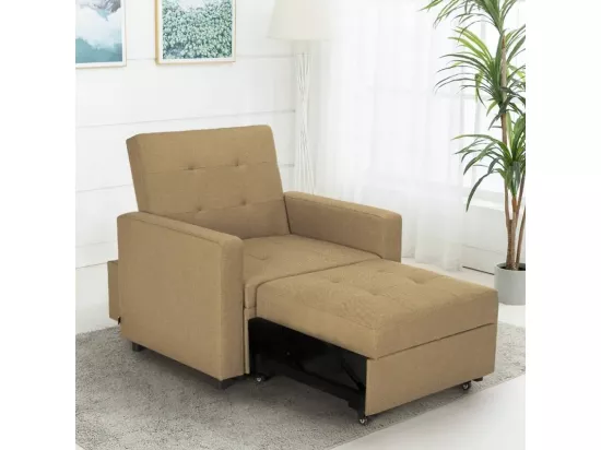 Fauteuil-lit peu encombrant avec accoudoirs au design moderne Zeta