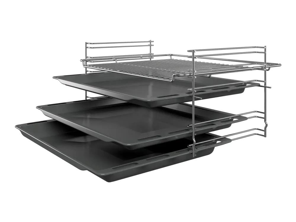 Bosch Serie | 4 HKR39A250U - Komfur - fritstående - bredde: 60 cm - dybde: 60 cm - højde: 90 cm - med selv-rengøring - rustfrit stål