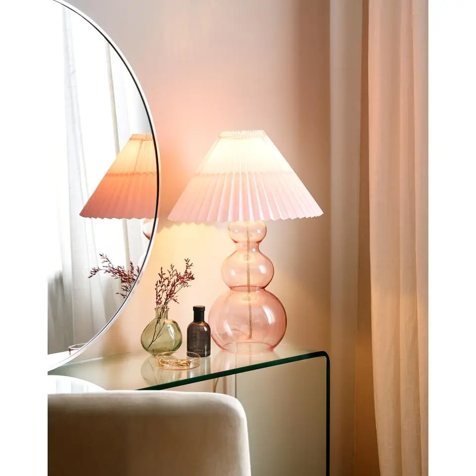 SENGWA - Tafellamp - Roze - Glas