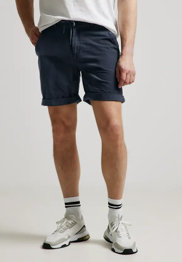 Regular Fit Chinoshorts - deep sea blue