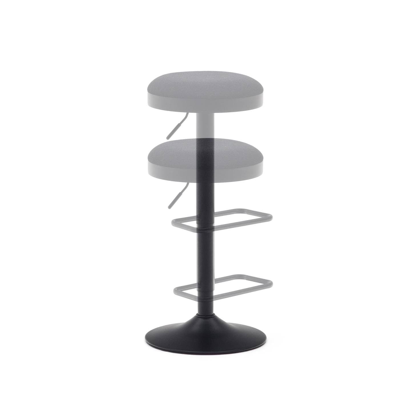 Kave Home Barhocker ZAIB schwarz/mattschwarz
