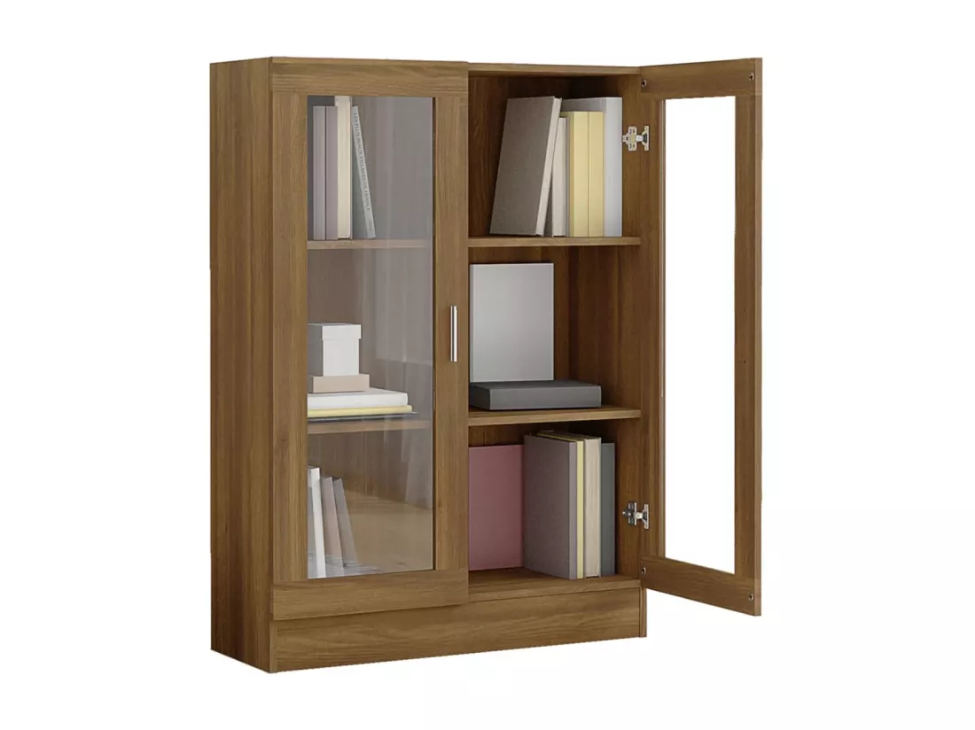 Armoire à vitrine Chêne brun 82,5x30,5x115cm Bois d'ingénierie
