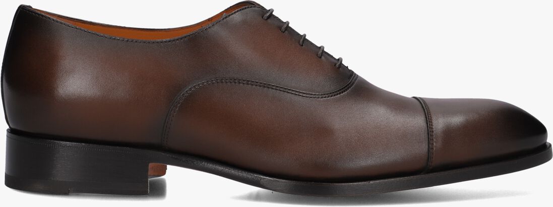bruine santoni nette schoenen led veterschoen
