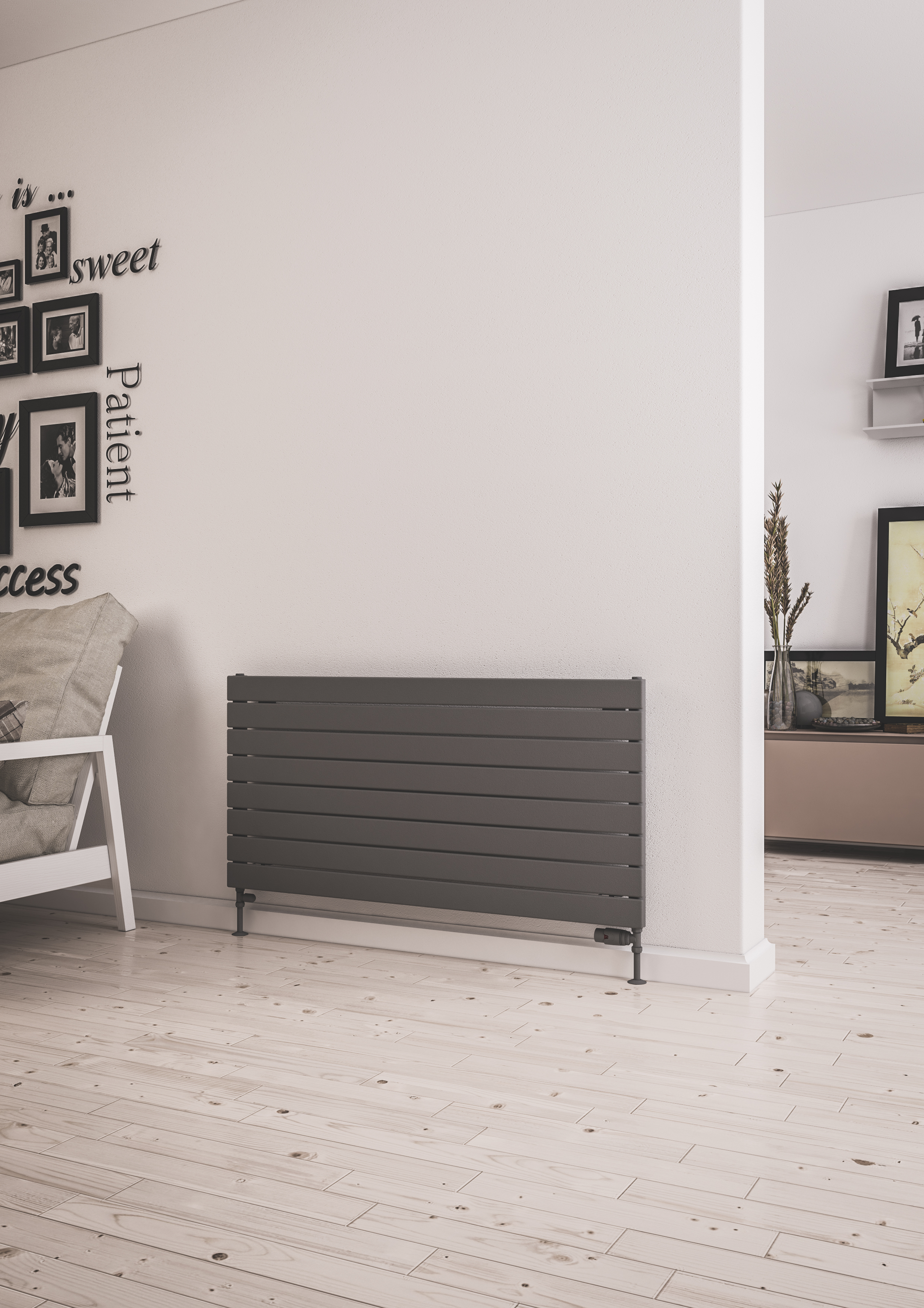 Eastbrook Addington type 10 radiator 60x120cm staal 1055W antraciet