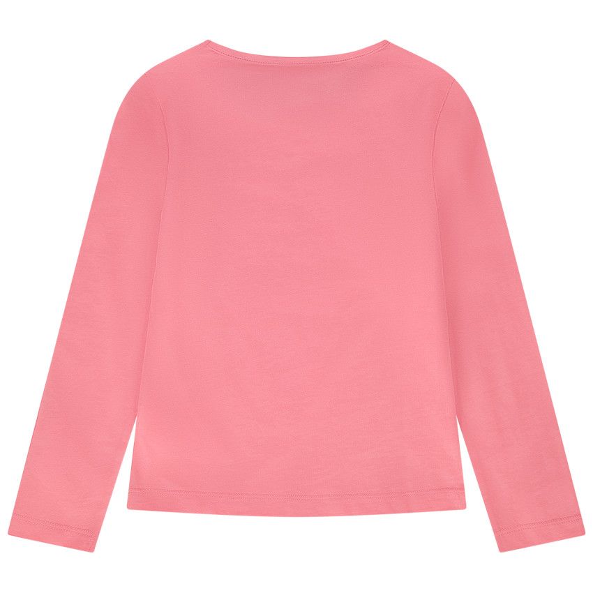 T-shirt manches longues print fantaisie et glitter pour fille - Multicolore