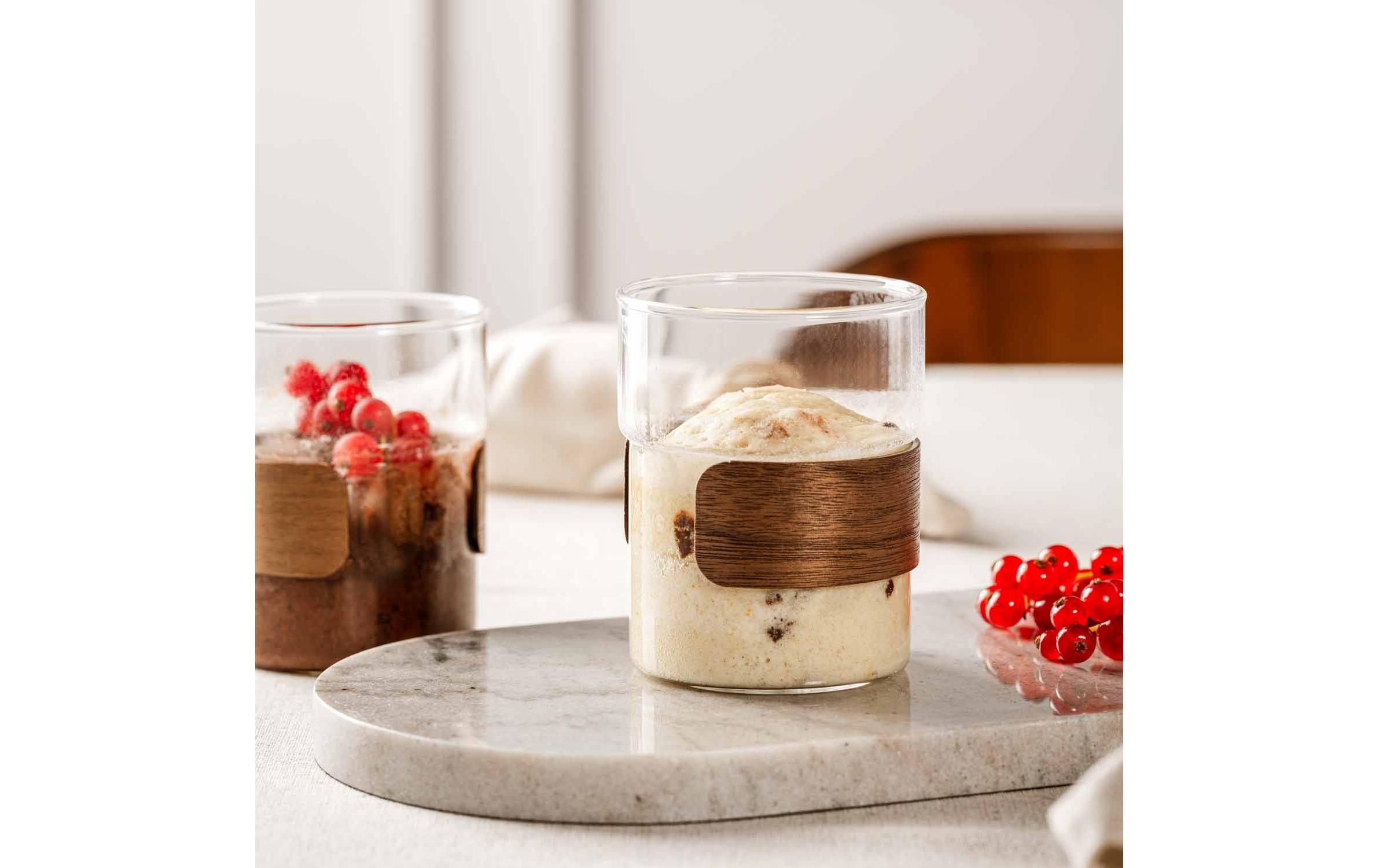 Cappuccino Becher Novo Legno 320 ml, 2 Stück, TransparentBecher für Heissgetränke