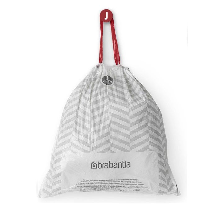 40st Brabantia afvalzakken code J - 20-25 liter 53,5x55cm - 40 stuks (8710755115608)