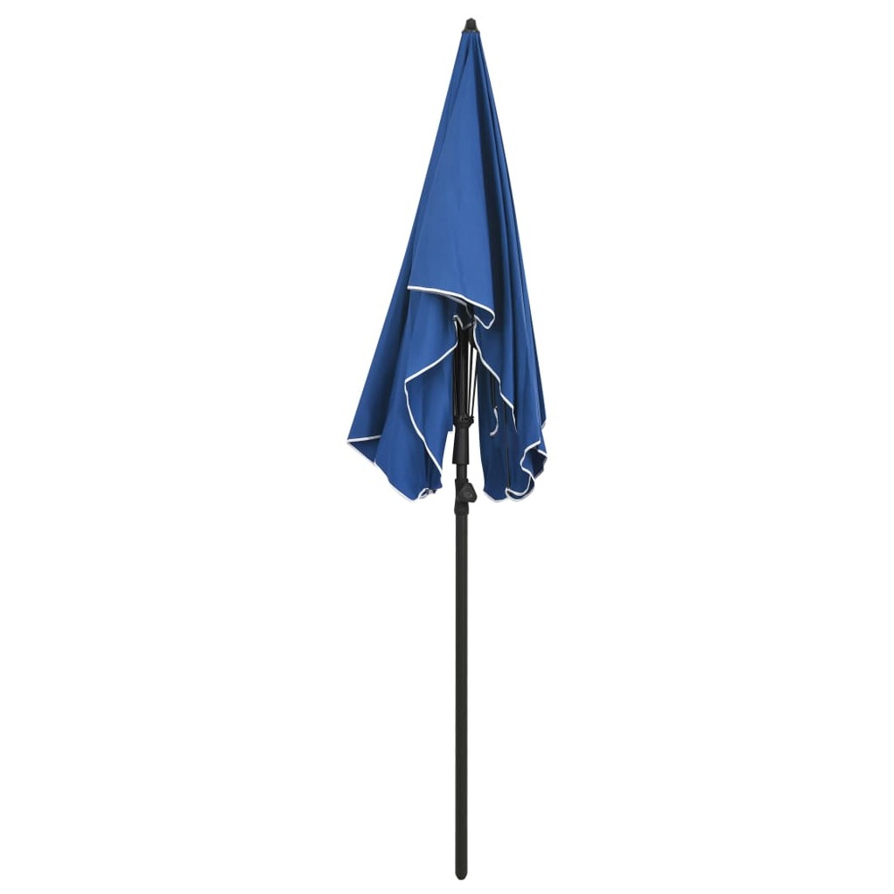Parasol de jardin avec mât 200 x 130 cm bleu azuré