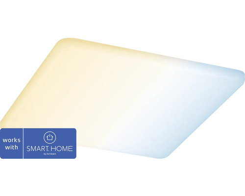 LED Smart Home Inbouwpaneel IP44 15W 1000 lm 3000-6500K 18,5x18,5 cm Inbouwdiameter 6-16 cm Veluna VariFit Instelbaar Wit satijn 230V - Compatibel met SMART HOME van hornbach