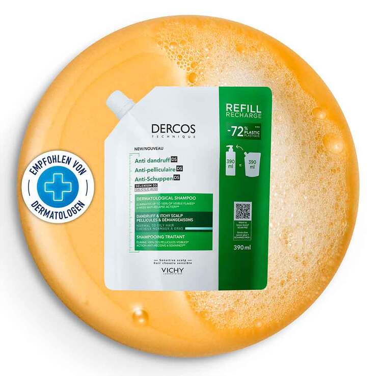 Vichy Dercos Anti-Schuppen Shampoo fettige Kopfhaut , 390 ml