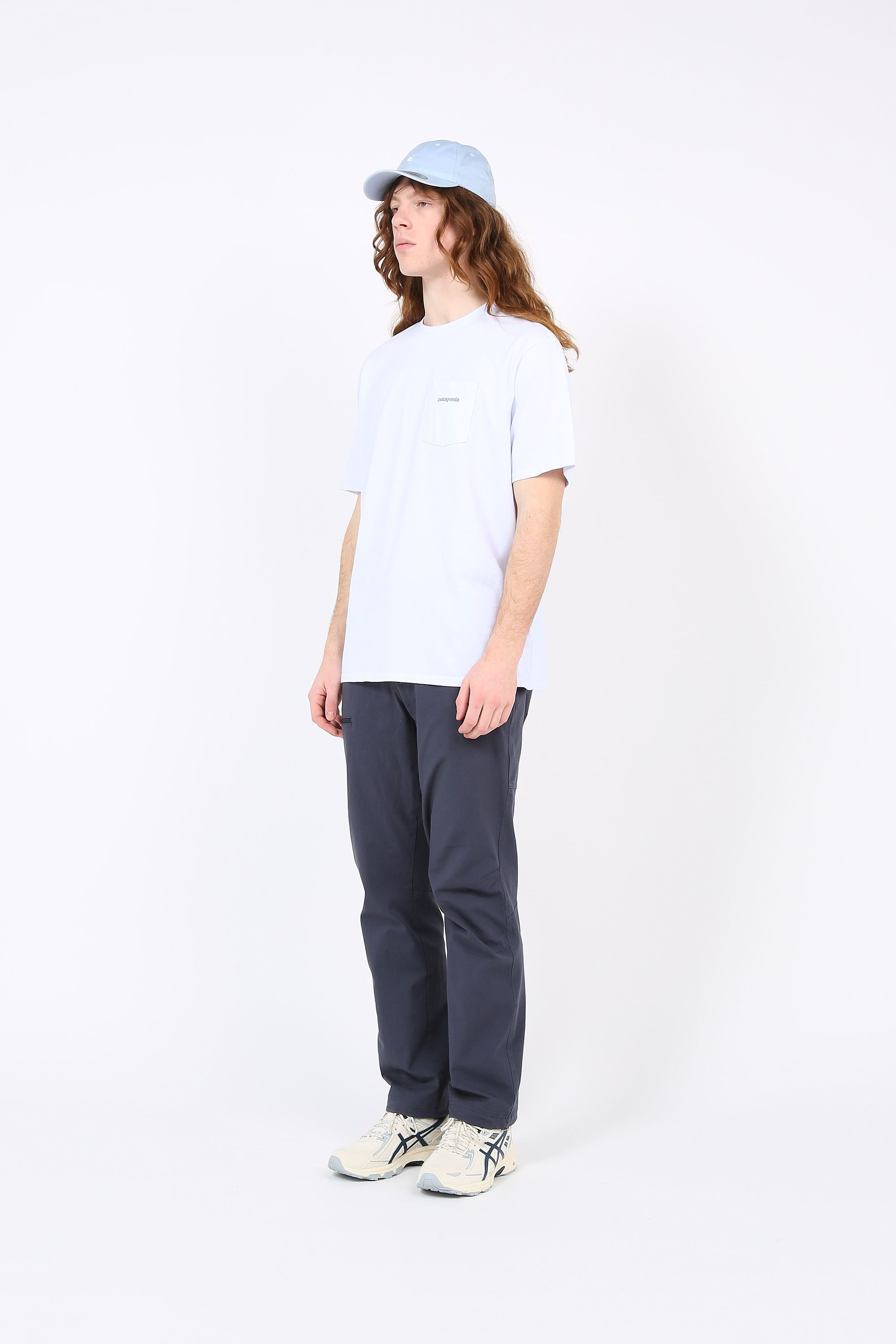 PATAGONIA t-shirt Boardshort Logo Pocket Blanc