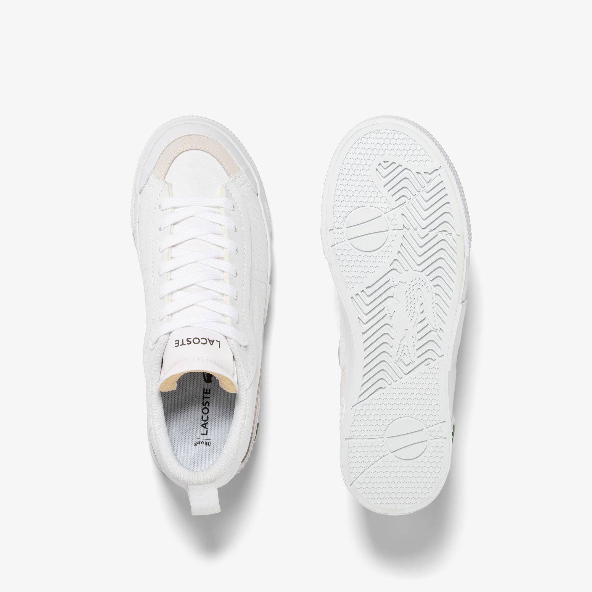 Sneakers L004 Platform femme Lacoste en textile color-block Sneakers - Blanc - Lacoste - Femme