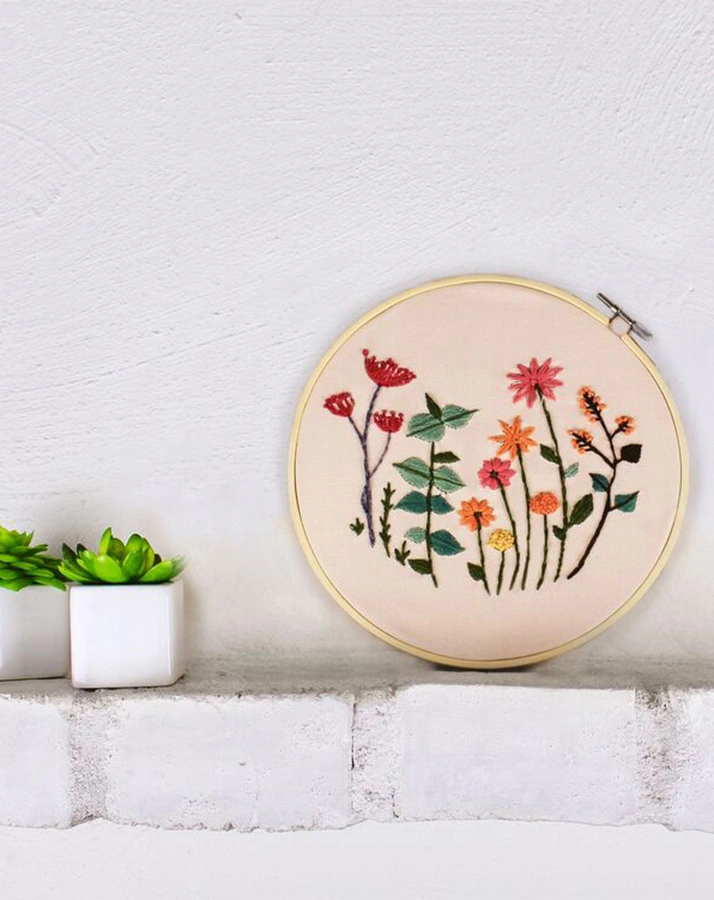 Stickrahmen-Set BLATT & BLÜTE DIY