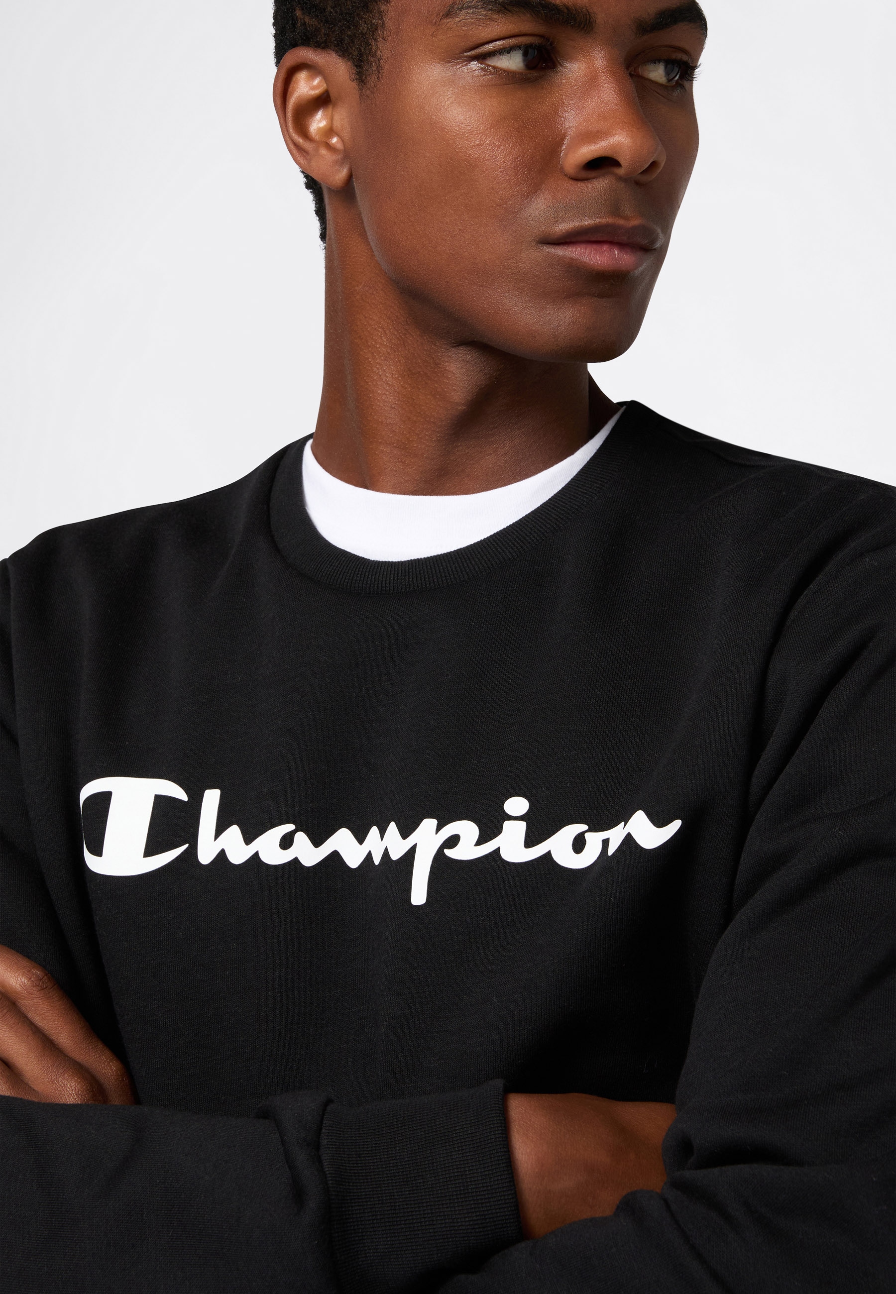 Champion Kapuzensweatshirt »BASICS Fleece Crewneck Sweatshirt Large Logo«, 1 Stk.