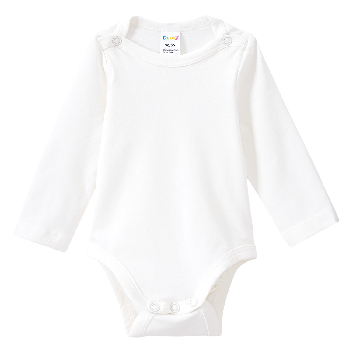 Famy 3 Baby Bodys in verschiedenen Dessins hellblau / rosa / weiss