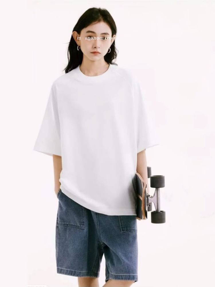 Adotuastic - Gewassen denim shorts met hoge taille