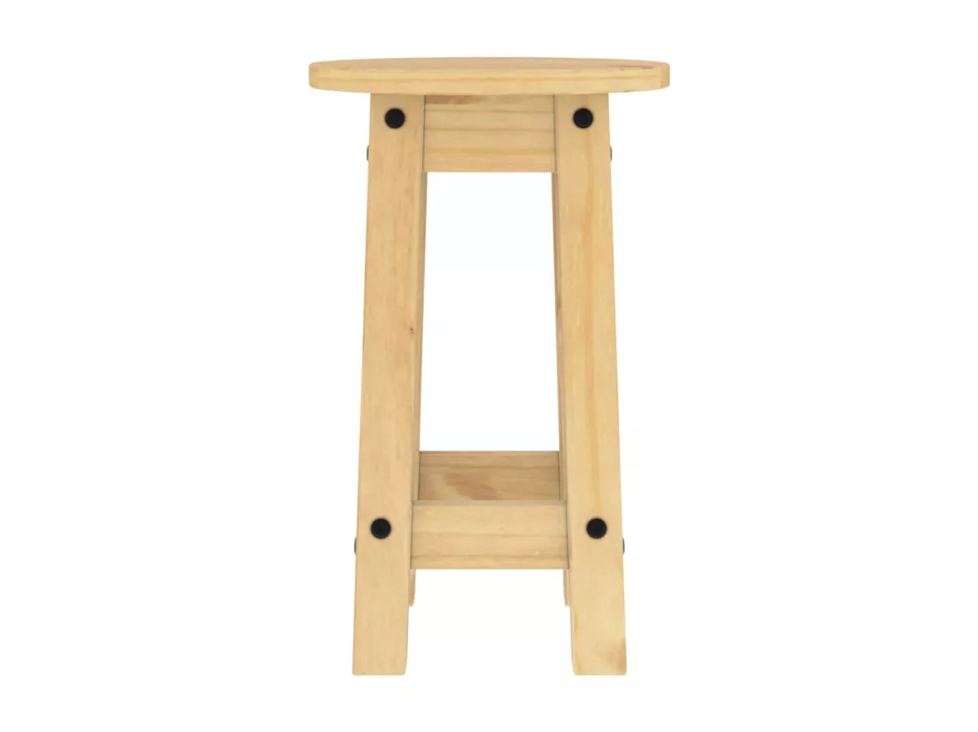 Tabourets de bar lot de 2 bois massif de pin