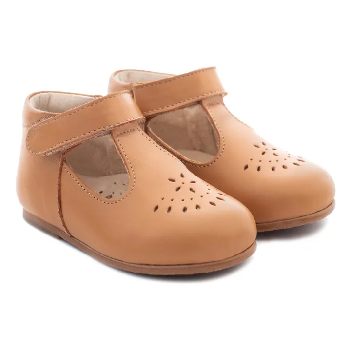 Poppée Babies T-Bar Milton Scratchs | Camel