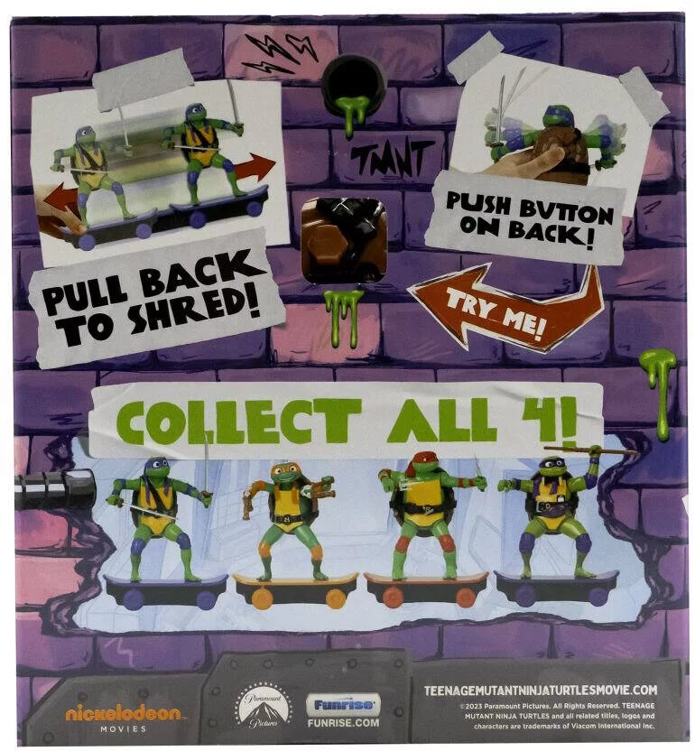 TEANAGE MUTANT NINJA TURTLE - LES COMBATTANTS DES EGOUTS 13 CM RETROFRICTION - FILM