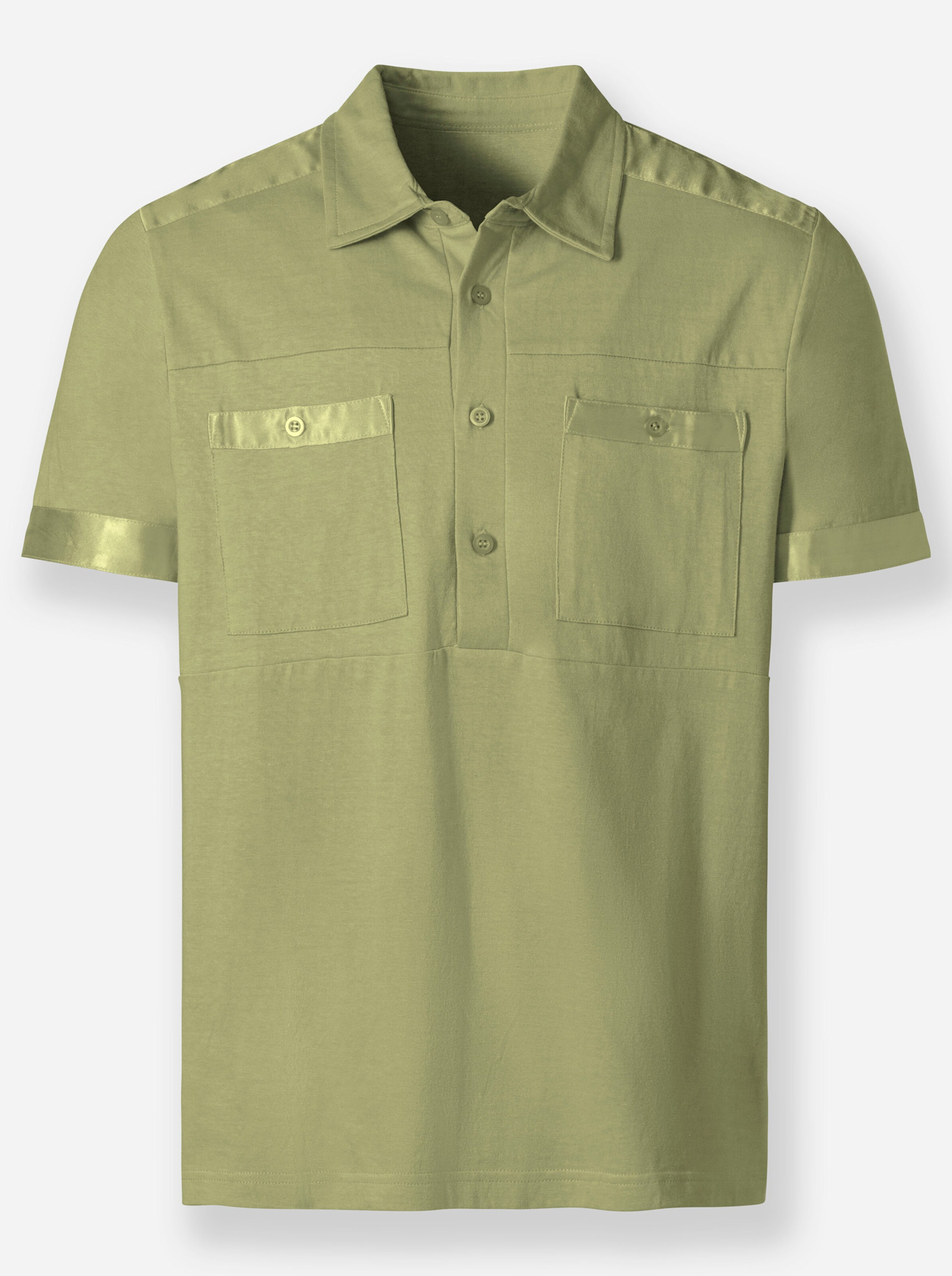 Marco Donati Kurzarm-Poloshirt in schilf