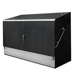 Fahrradbox - anthrazit - bis zu 3 Fahrrädern - 196 cm