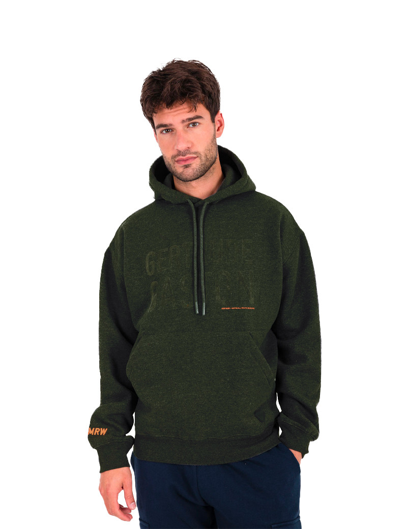 GERTRUDE&GASTON SWEAT HOMME ANTONIN CAPUCHE LOGO KAKI