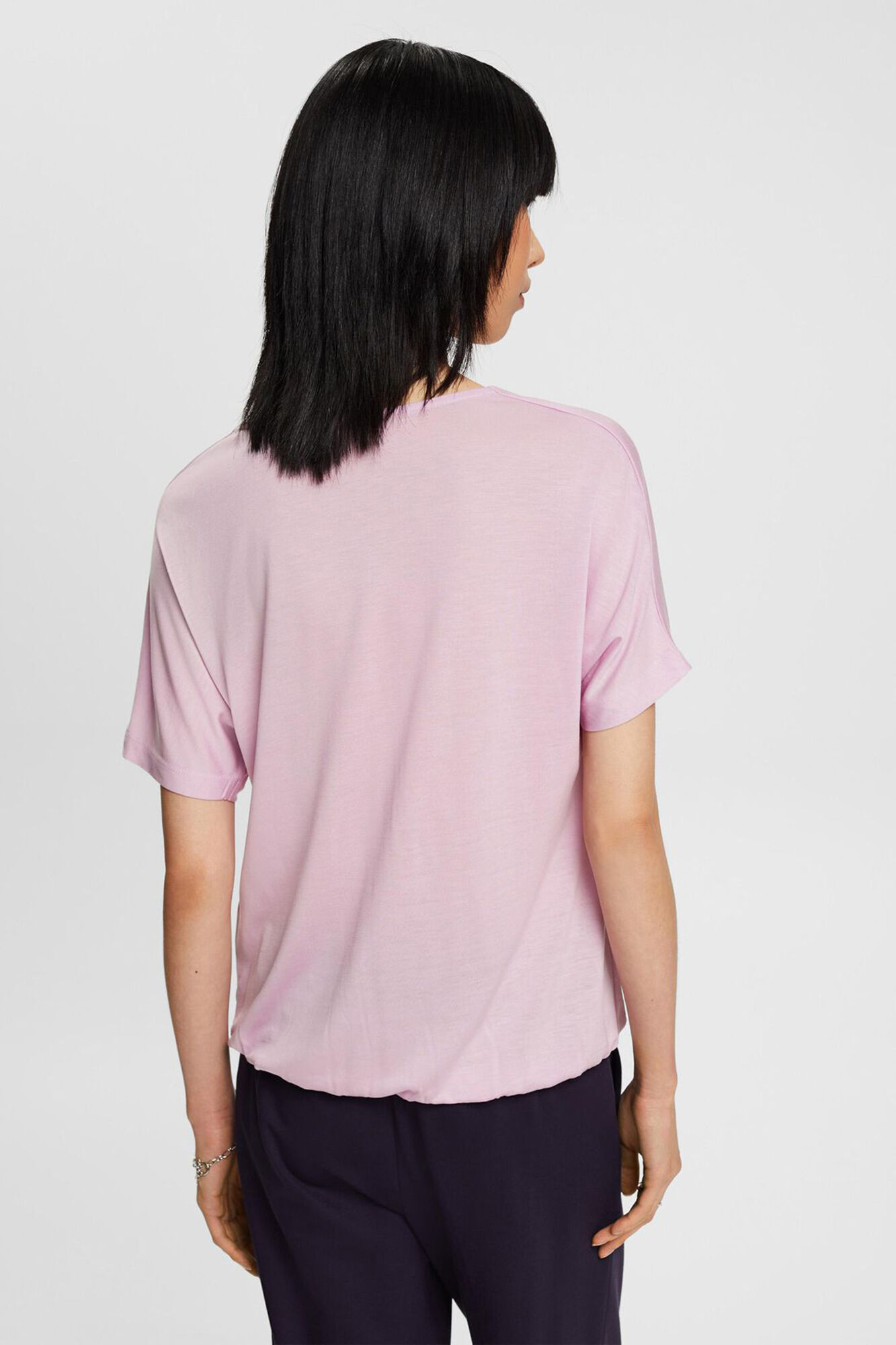 Camisa com efeito cruzado e tecnologia TENCEL™ - Lilás