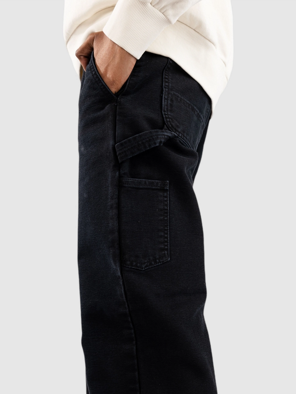 Carhartt WIP Pierce Straight Pants black stone canvas