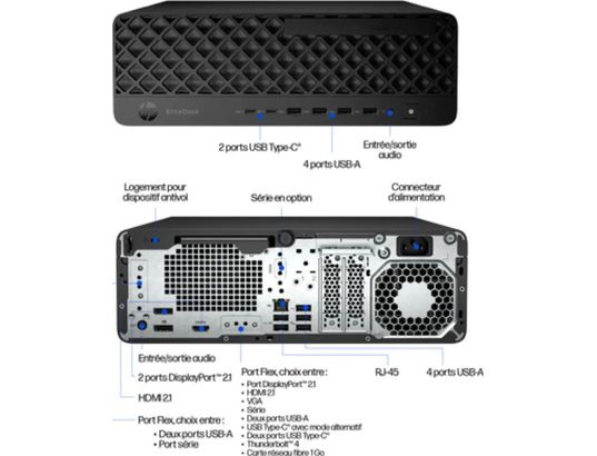 HP - Unité centrale EliteDesk 8 G1i - C6QM9ET