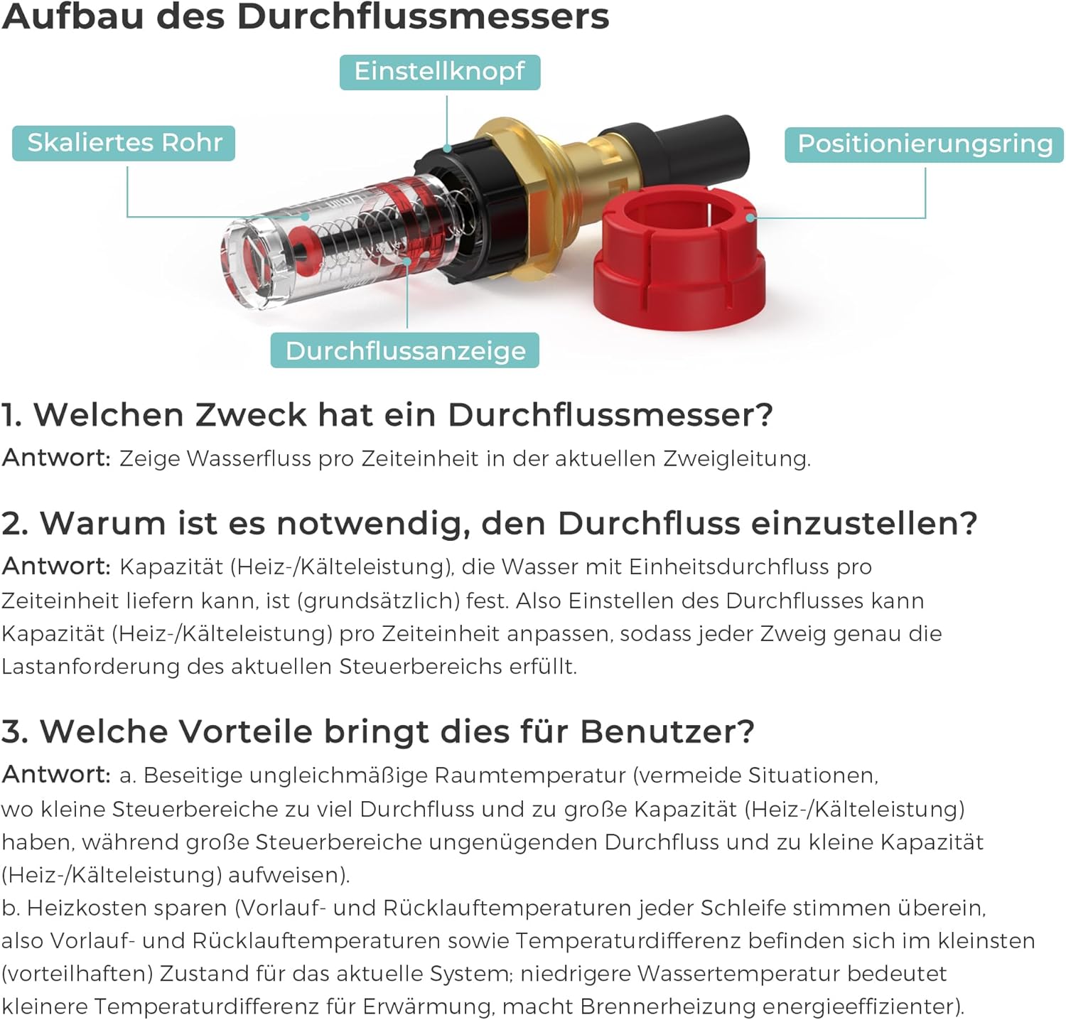 VANCOCO Heizkreisverteiler Edelstahl für 4 Heizkreise mit Eurokonus 16 × 2 mm, Fußbodenheizung Verteiler, Schnellentlüfter Set, 1