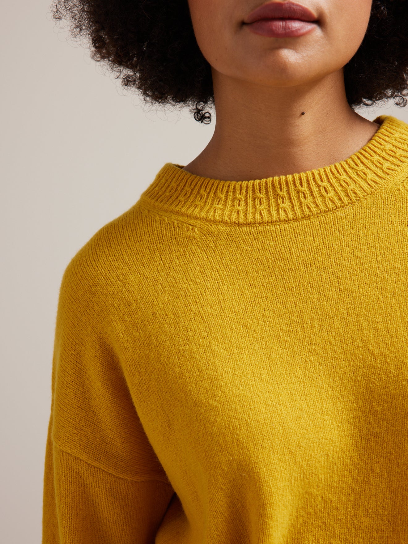 Pull boxy laine mérinos femme