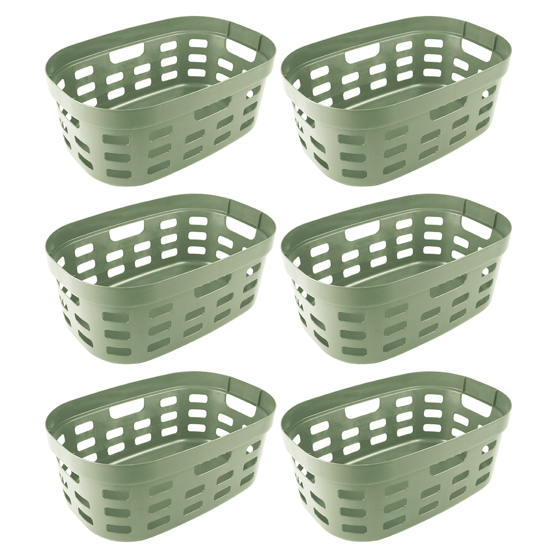 Sunware Sigma home 45 liter set van 6 wasmanden - Green