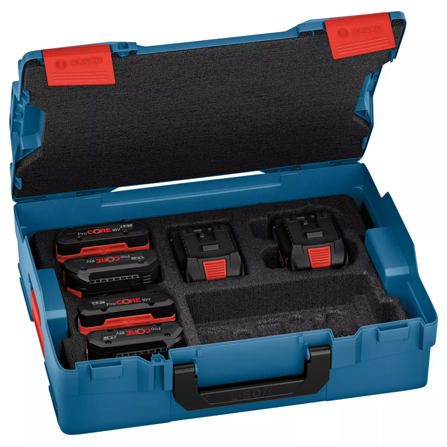 Bosch 1600A02A2T 6-delige 18V ProCore accu set (4x 4,0Ah en 2x 8,0Ah) in L-BOXX