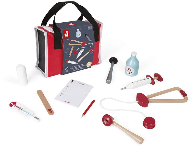 Janod Arzt Doktortasche 10-teilig Für Kinder, die sich gerne um andere kümmern