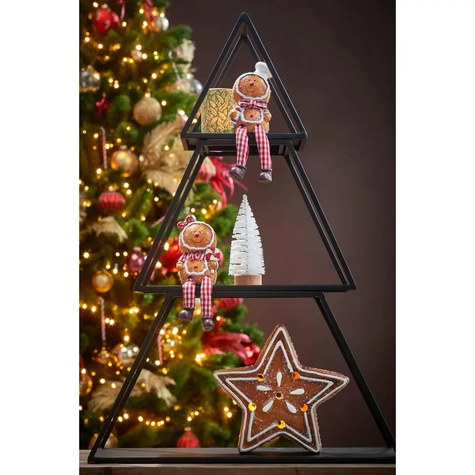 Mica Decorations Decoratie Etagère Boom - 3 laags - L50 x B14 x H71 cm