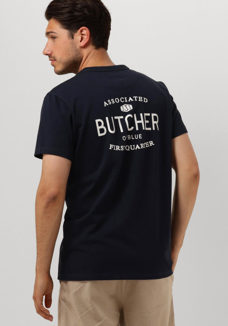 BUTCHER OF BLUE donkerblauwe butcher of blue t-shirt army quarter tee