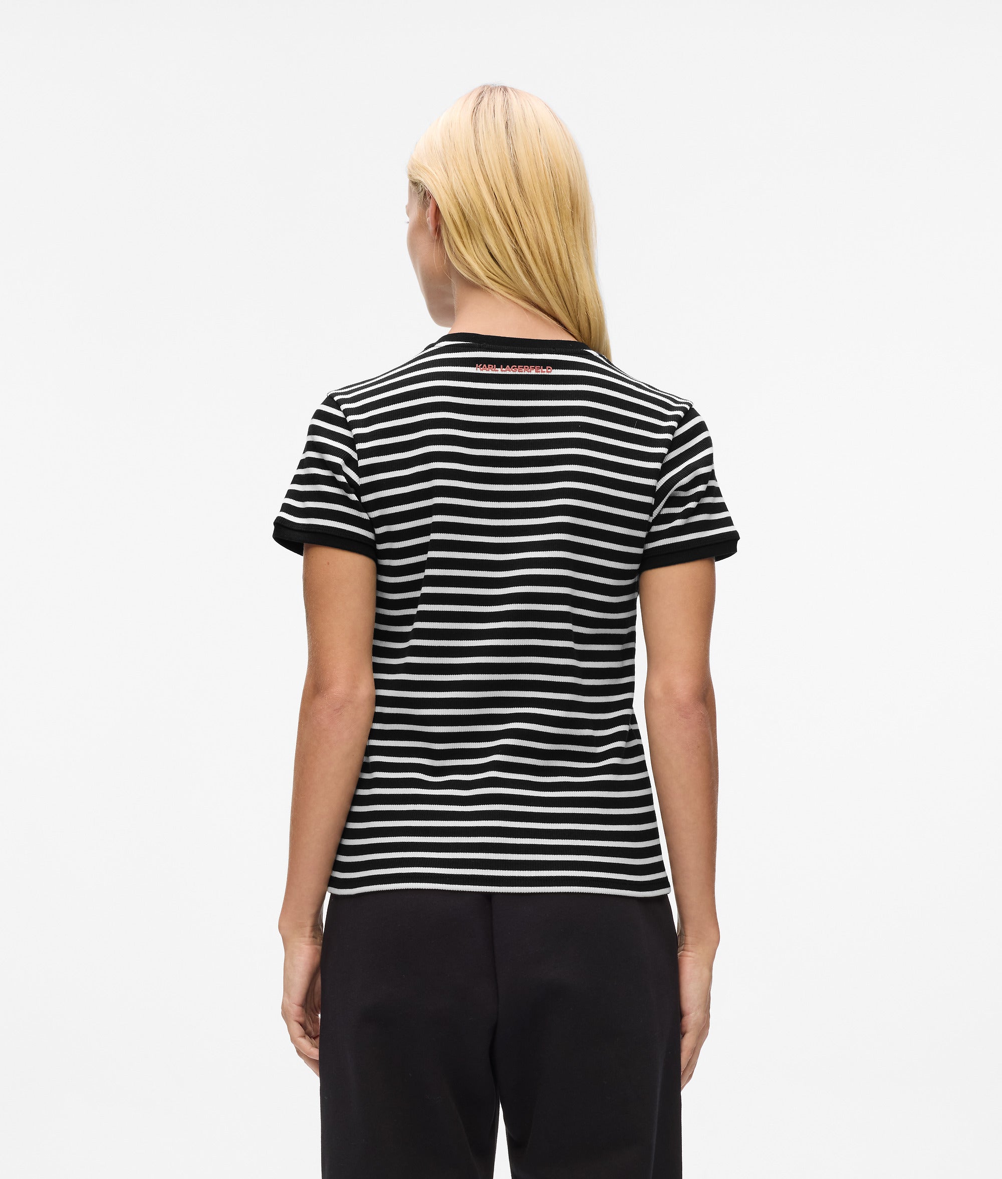 Ikon gestreept T-shirt van ribstof