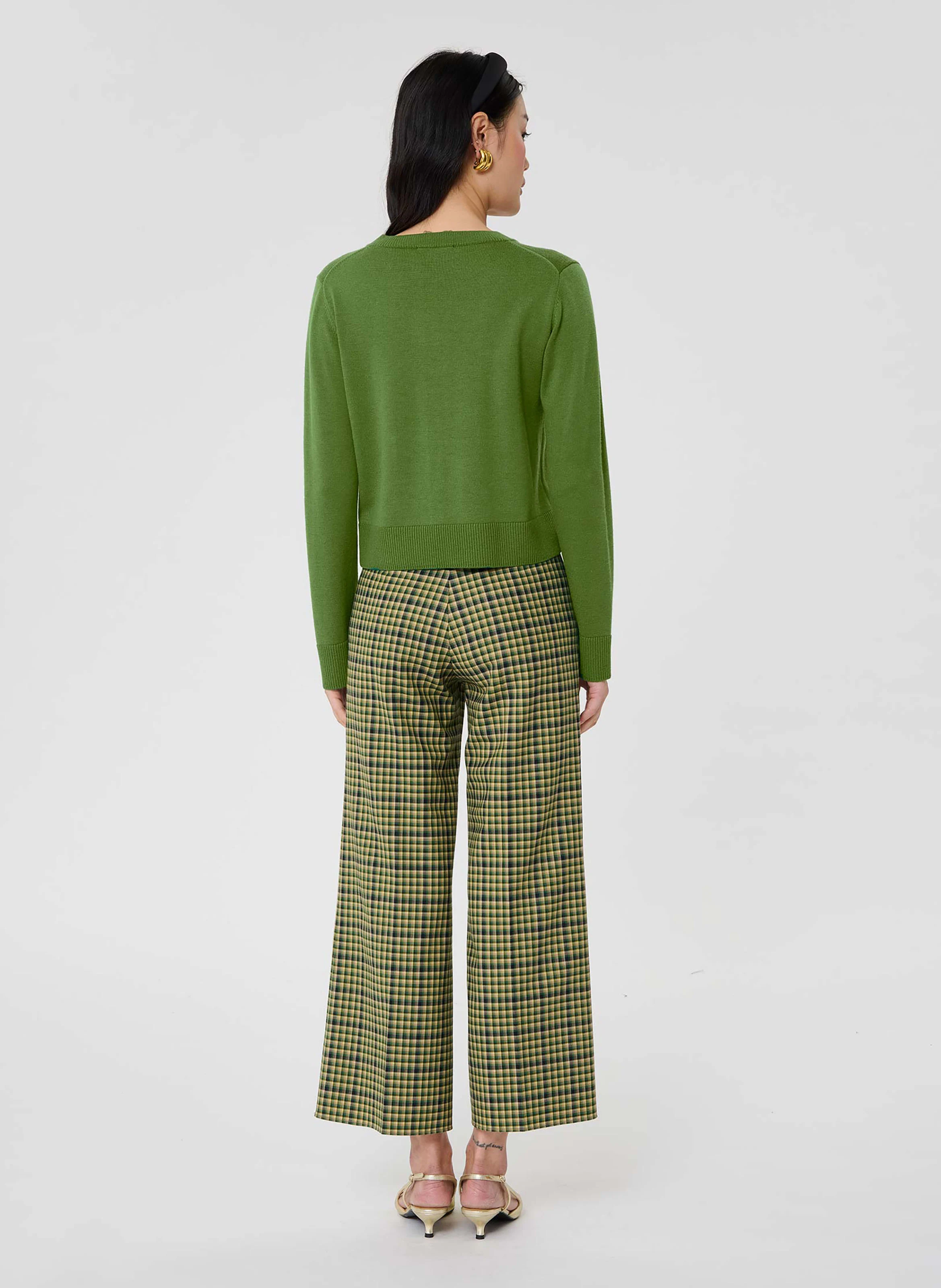GYSLAIN - Gilet droit en maille | Vert