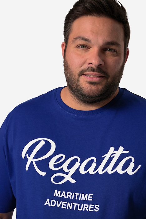 Men+ T-Shirt, Halbarm, Bauchfit, Frontdruck, bis 8 XL