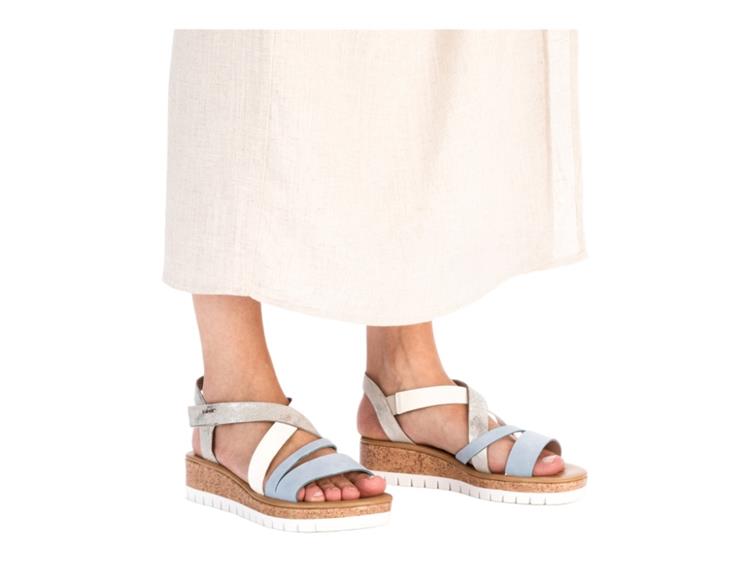 Rieker V4364 aqua/offwhite/fog-silver
