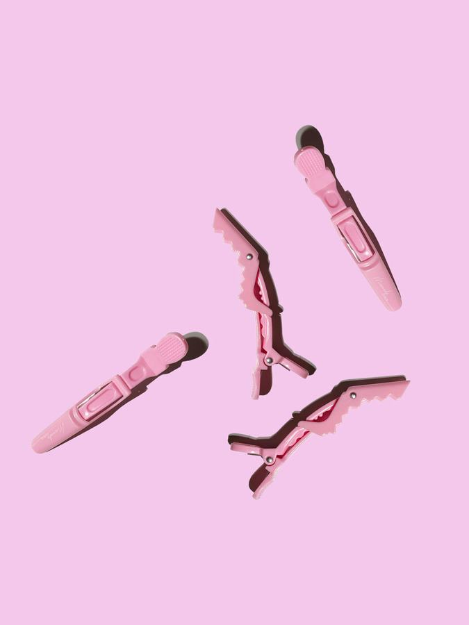 Mermade Hair Grip Clips Pink 4pcs